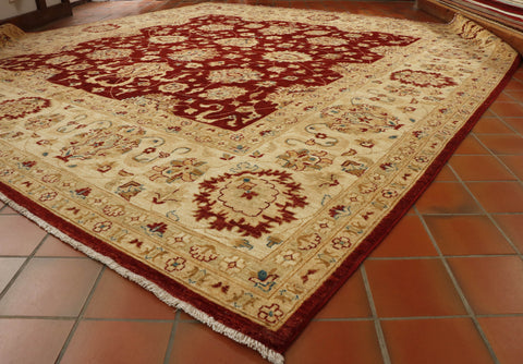 Fine handmade Afghan Ziegler square carpet - CB307658