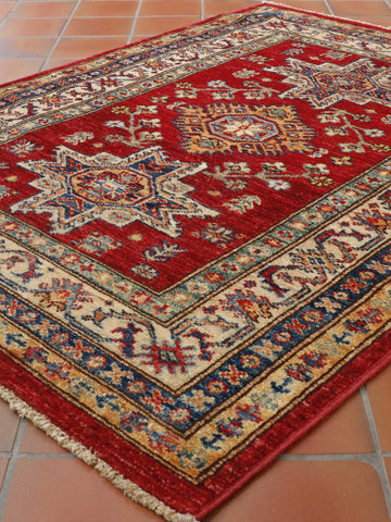 Handmade Afghan Kazak rug - CB307756