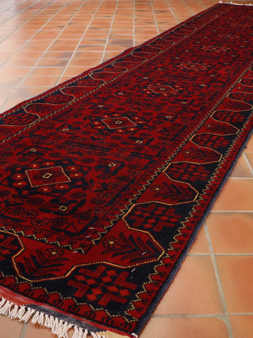 Handmade Afghan Kunduz extra long runner - 307879