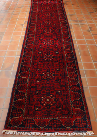 Handmade Afghan Kunduz extra long runner - 307879