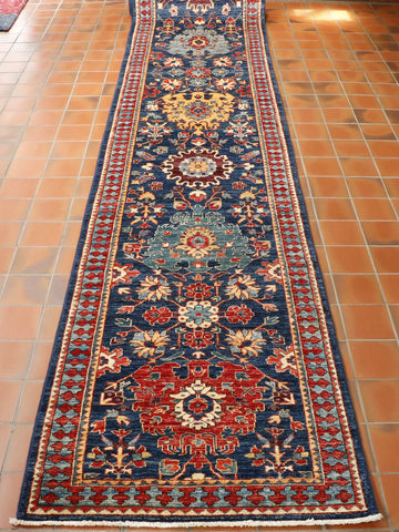 Handmade extra long Afghan Choeb Rang runner - 308060