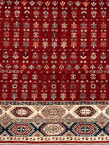 Handmade Afghan Kharjeen rug - ENR308366
